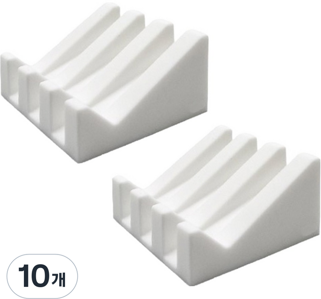 라라공방 실리콘 물빠짐 비누 받침대 홀더, 화이트, 10개