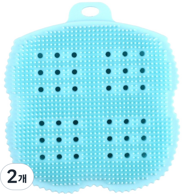 헤오르 실리콘 세안 목욕 브러쉬, 블루, 2개, 1개입