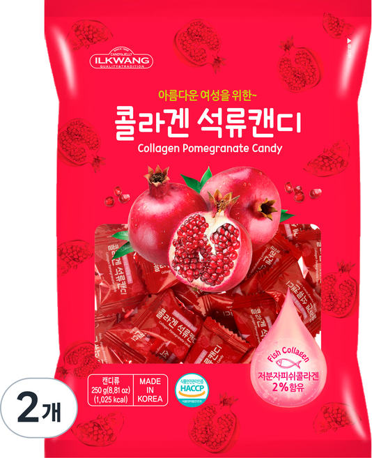 일광제과 콜라겐 석류캔디, 250g, 2개