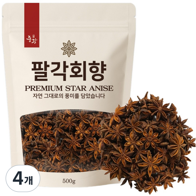 동광한방몰 팔각향 스타아니스, 500g, 4개