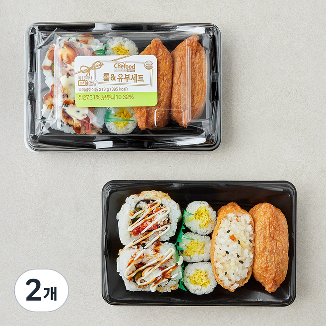 쉐푸드 롤 & 유부세트, 213g, 2개