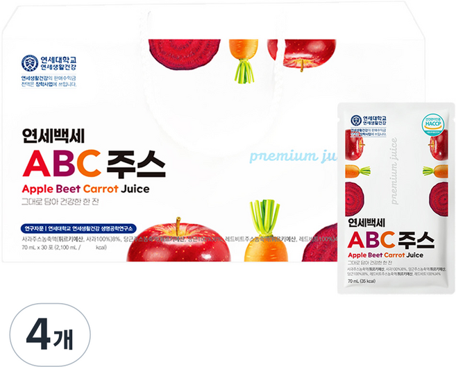 연세생활건강 연세백세 ABC 주스 30p, 2.1L, 4개