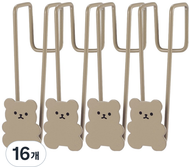 모나코올리브 베어링 도어 후크, 16개, 베이지