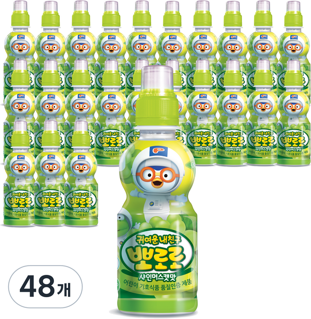 팔도 귀여운 내친구 뽀로로 샤인머스캣맛, 235ml, 48개