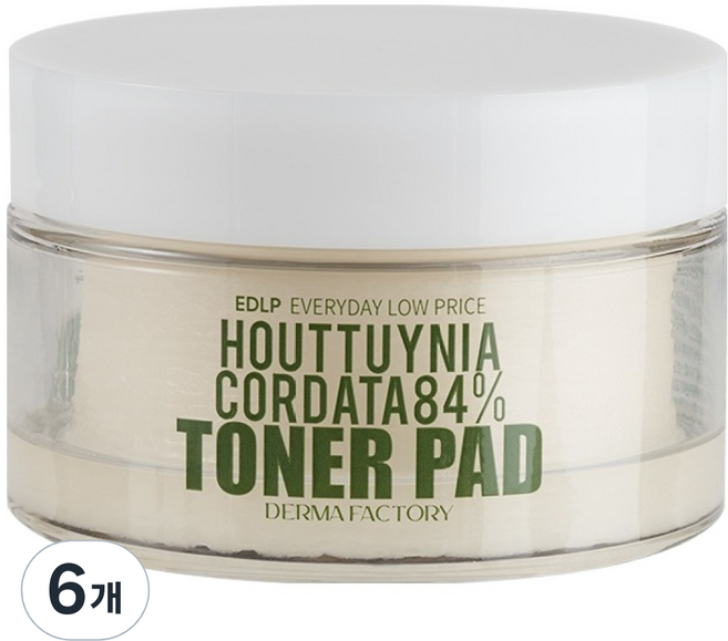 더마팩토리 EDLP 어성초 84% 토너패드 150ml, 30개입, 6개