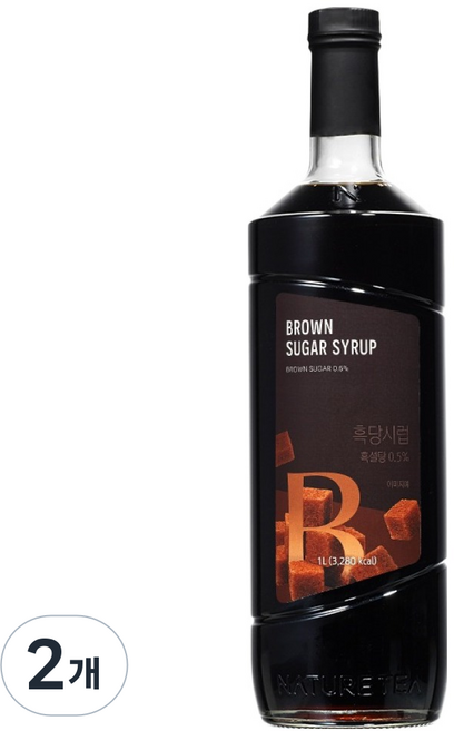 네이쳐티 흑당시럽, 1L, 2개