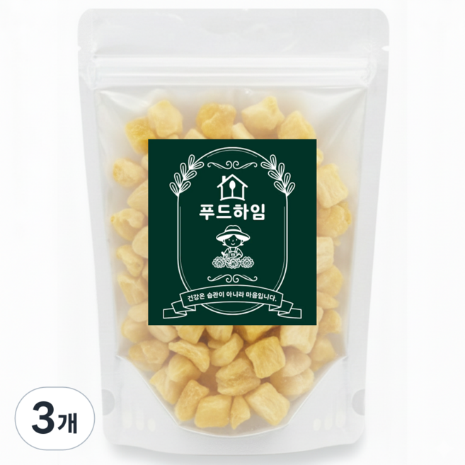 푸드하임 동결건조 파인애플 칩, 3개, 150g