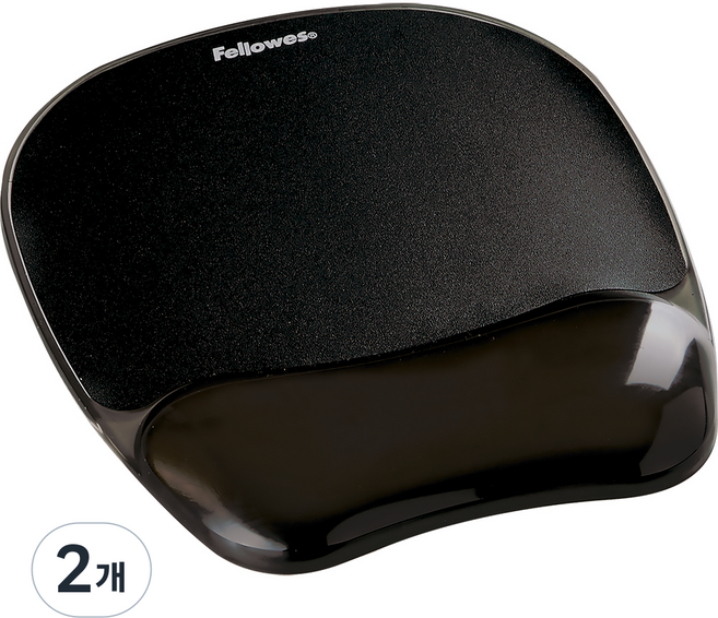 펠로우즈 마이크로밴 크리스탈 젤 마우스패드, 블랙, 2개