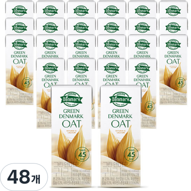 덴마크 그린 귀리, 190ml, 48개