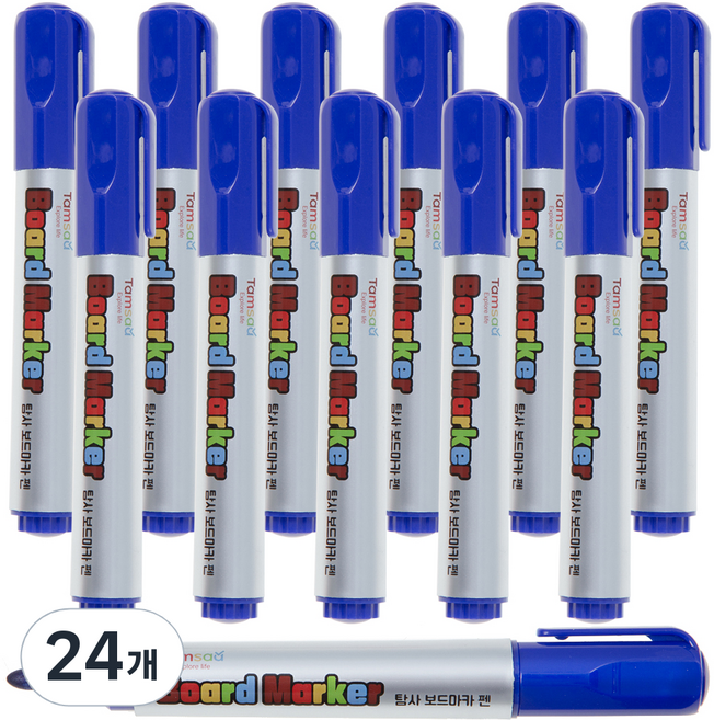탐사 보드마카 펜, 블루, 24개