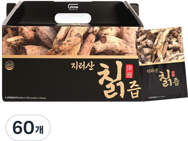 글로우에이치엘 국내산 지리산 칡즙 진액, 60개, 80ml