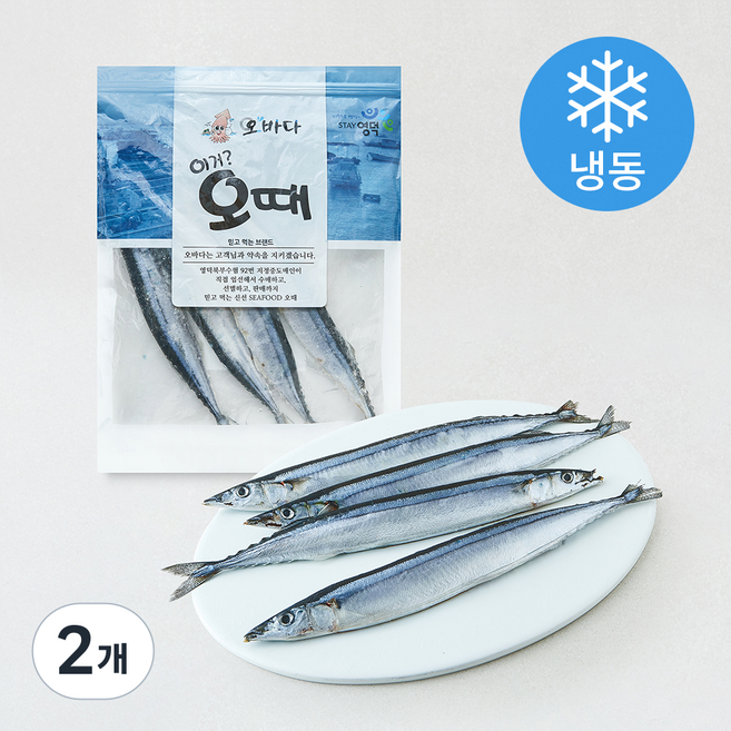 오바다 원양산 꽁치 (냉동), 2개, 450g