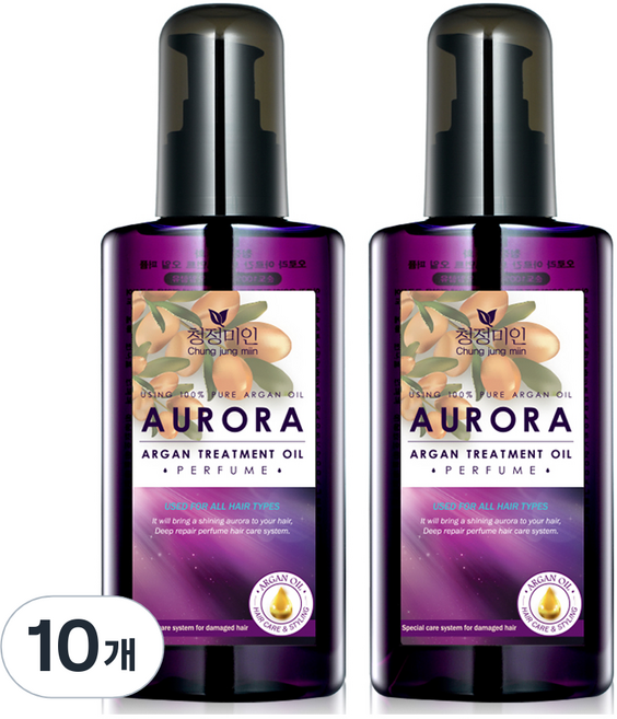 청정미인 오로라 퍼퓸 아르간오일 헤어에센스, 140ml, 10개