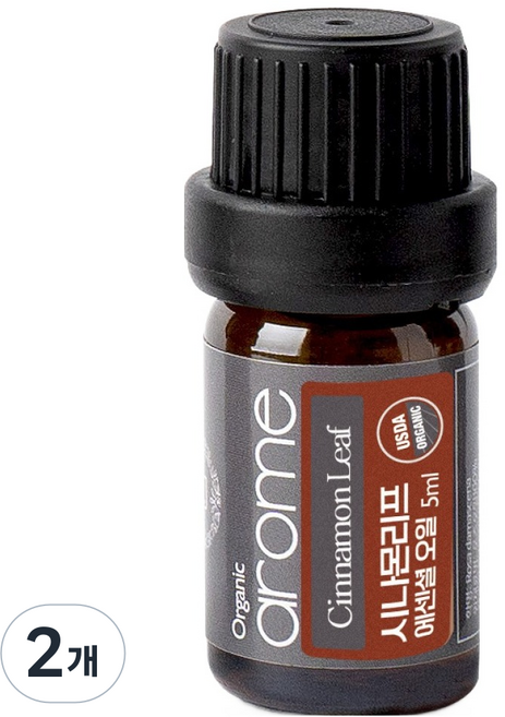 퓨어스 시나몬리프 에센셜 오일, 2개, 5ml