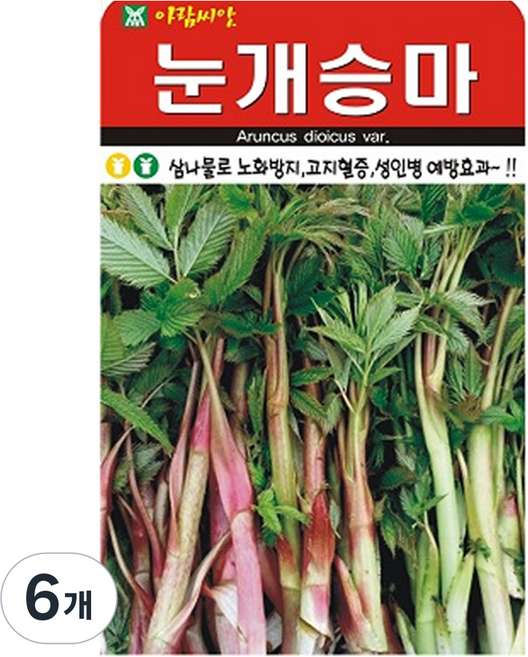 아람종묘 눈개승마 씨앗 500립, 6개