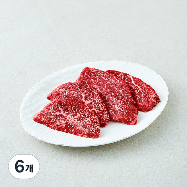 농협안심한우 삼각살 1등급 구이용 (냉장), 6개, 200g