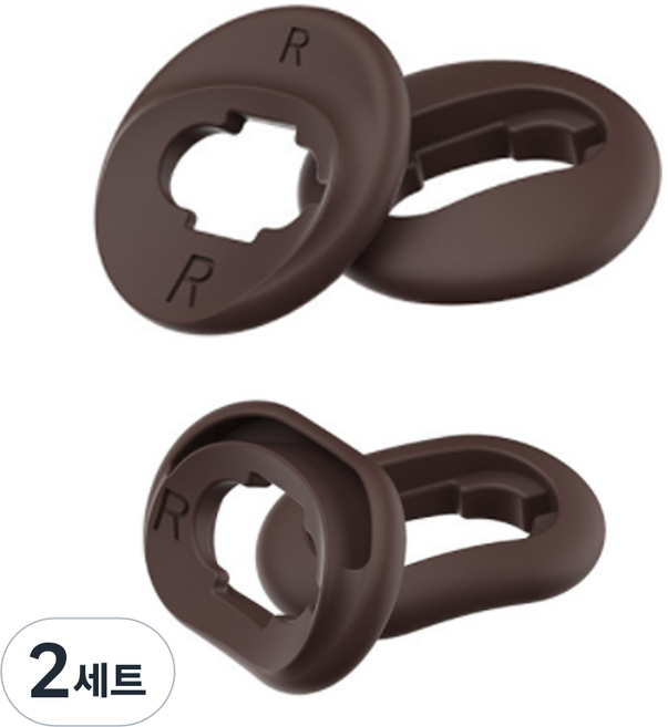 더조은셀러 갤럭시 버즈 라이브 실리콘 이어캡 윙팁, 브라운, 2세트