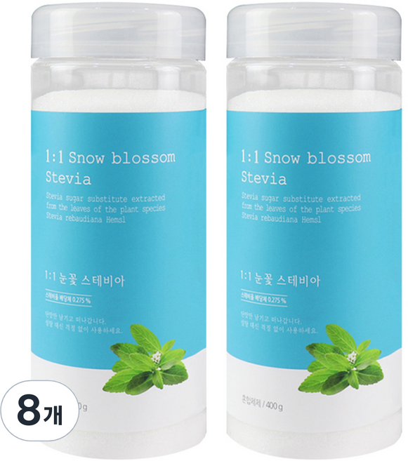 자연지애 1대1 눈꽃 스테비아 에리스리톨, 400g, 8개