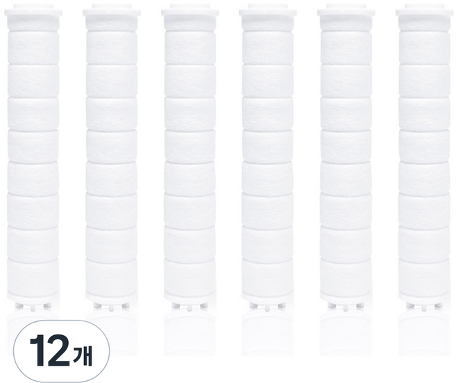 필터클래스 웰로스 폭풍 샤워기 호환 염소필터, 12개, 무향