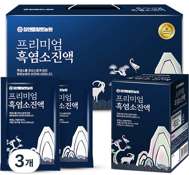 참앤들황토농원 프리미엄 흑염소진액, 2.1L, 3개