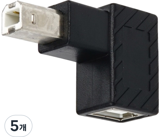 Coms USB B型延長轉接頭 Type B 2.0 向下彎角, 單一商品, 5個
