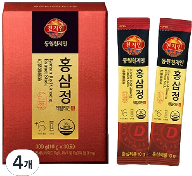 천지인 홍삼정 데일리진 30p, 300g, 4개