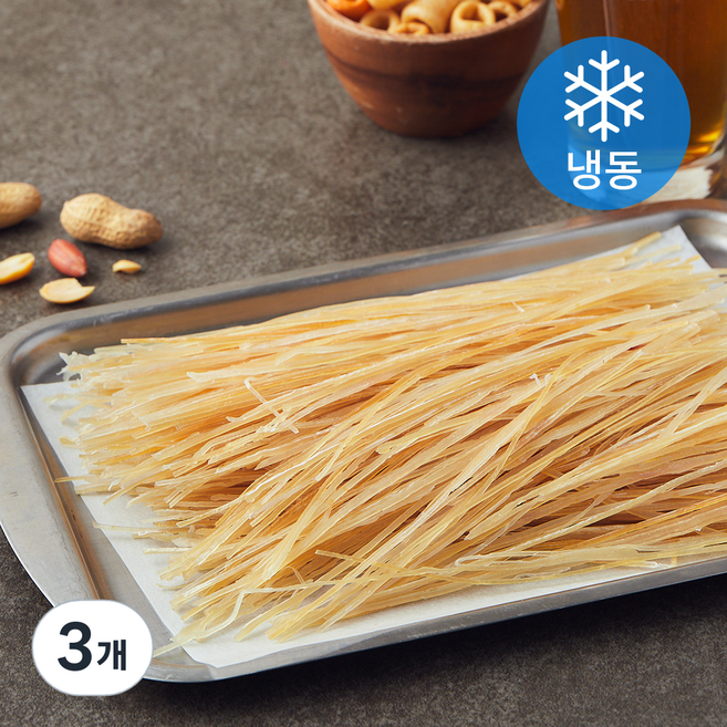 해맑은푸드 오징어실채 (냉동), 300g, 3개