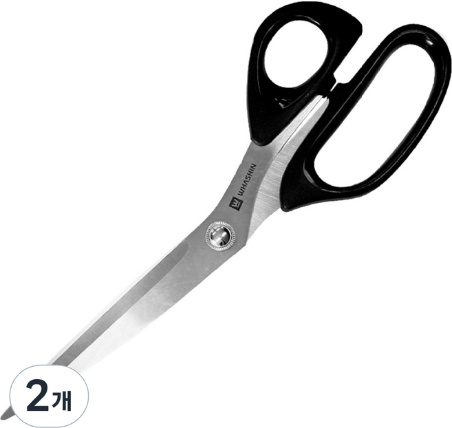 화신 711 다용도 가위 대형, 실버 + 블랙, 2개