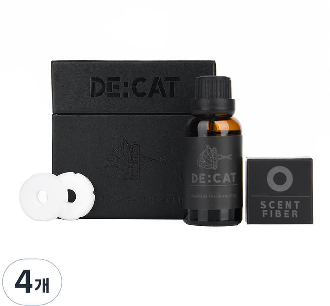 디캣 차량용 방향제 30ml 리필, 4개, 라일락블라썸