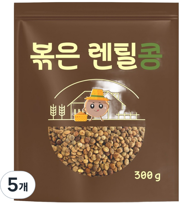 볶은 렌틸콩, 300g, 5개