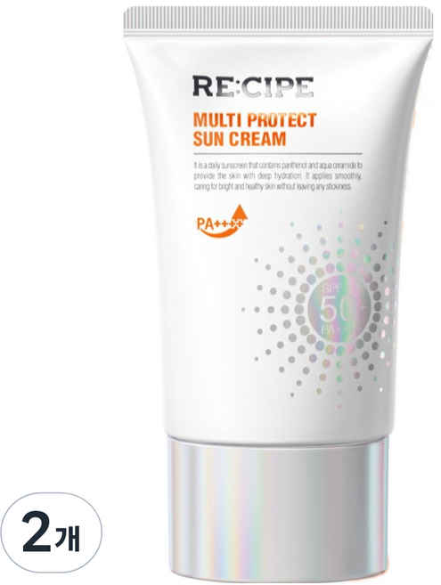 레시피 멀티 프로텍트 선크림 SPF50+ PA++++, 40g, 2개