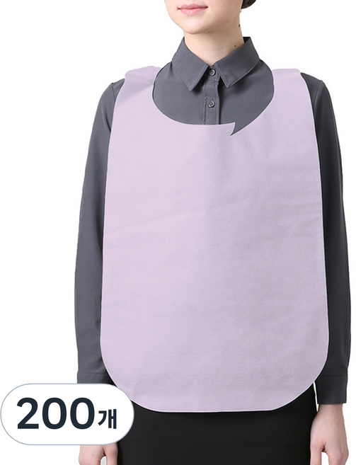 웰프런 일회용 부직포 위생 앞치마, 핑크, 200개