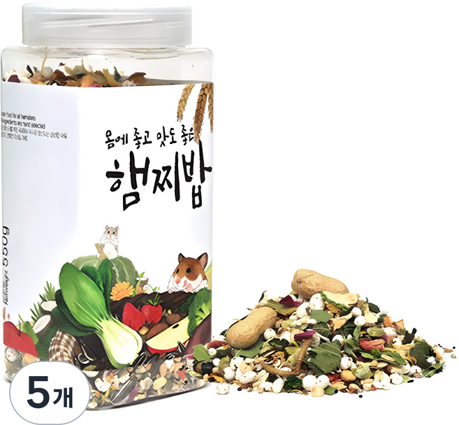 햄토피아 햄찌밥 햄스터 사료, 550g, 5개