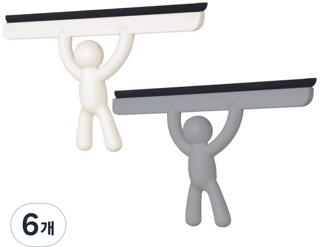 모나코올리브 인싸 욕실 물기제거기, 화이트+그레이, 6개