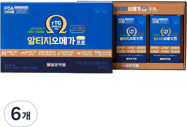 IL-YANG 一洋藥品 rTG Omega Pro 美國FDA GRAS認證原料 27g, 6個, 30錠