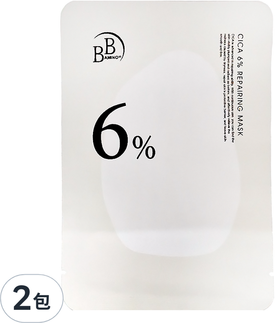 BB AMINO 科研 6%積雪草修護面膜 54ml, 3片, 2包
