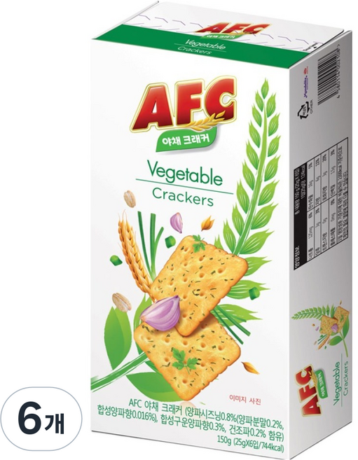 AFC 蔬菜餅乾, 6個, 150g
