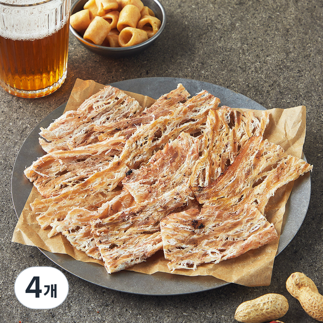 리프레쉬 부드러운 맥반석 오징어채, 4개, 60g