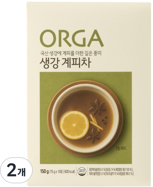 올가홀푸드 생강 계피차, 15g, 10개입, 2개