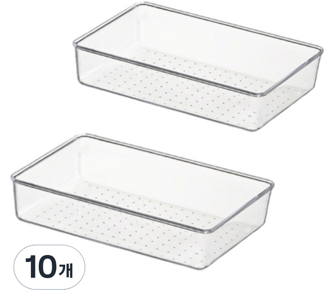 주앤지 다용도 아크릴 투명 수납 보관 트레이, 10개