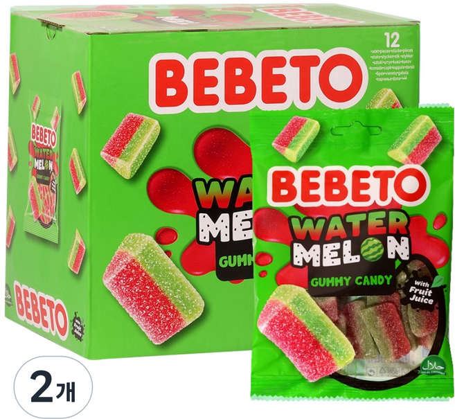 BEBETO 西瓜味軟糖 12入, 960g, 2個