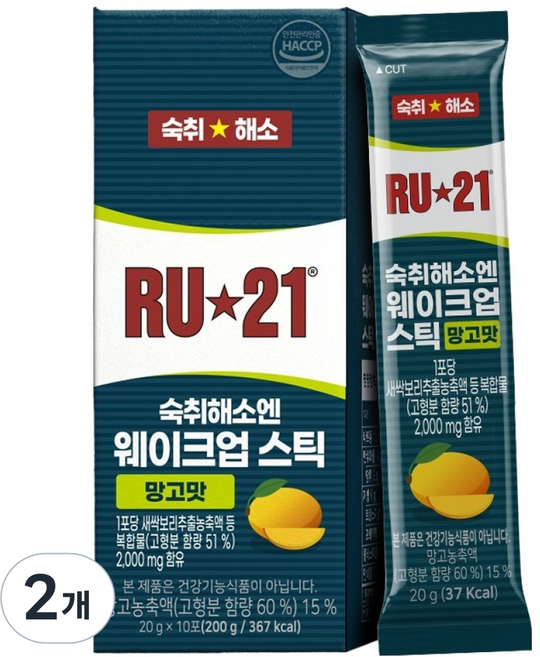 ru21 解宿醉WAKE UP隨身包 芒果口味, 20g, 20個
