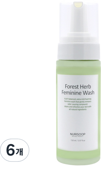 누리숲 녹삼초 여성청결제, 150ml, 6개