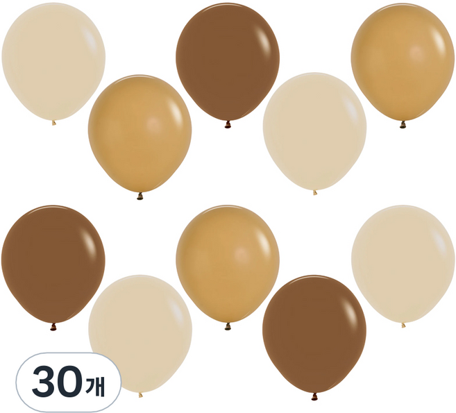 셈퍼텍스 커피블랜드 풍선 45cm, 랜덤발송, 30개