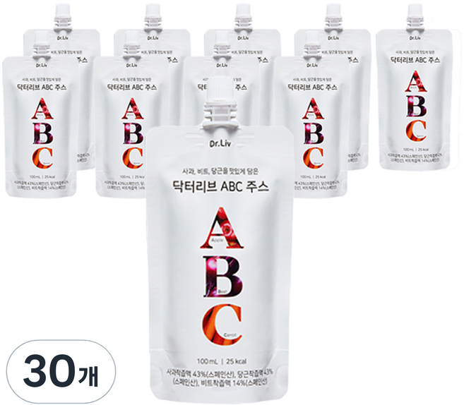 닥터리브 ABC 주스, 100ml, 30개