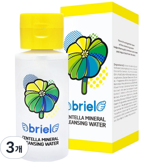 디보트브리엘 유아용 병풀 미네랄 클렌징 워터, 250ml, 3개