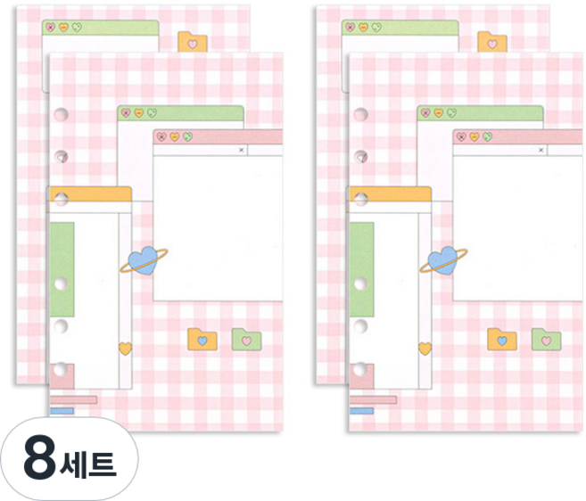 루카랩 아카이브 6공 리필속지 빈티지 컴퓨터 세트 윈도우, 8세트