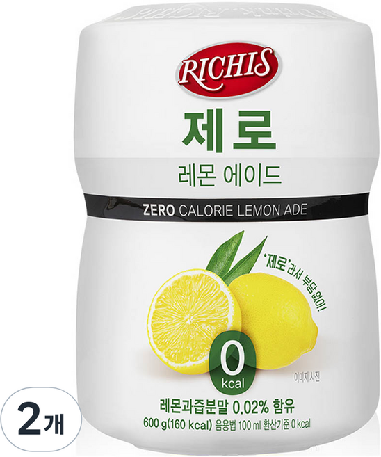 리치스 제로 레몬 에이드분말, 600g, 1개입, 2개