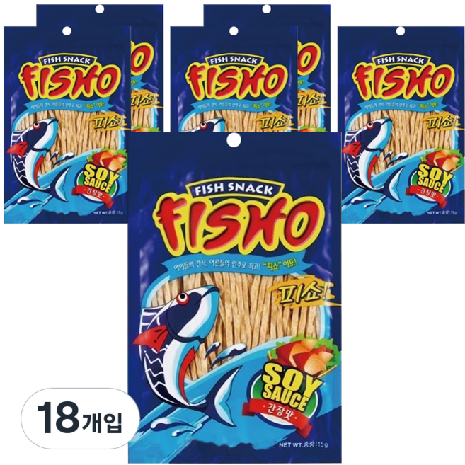 피쇼 간장맛 어포, 15g, 18개