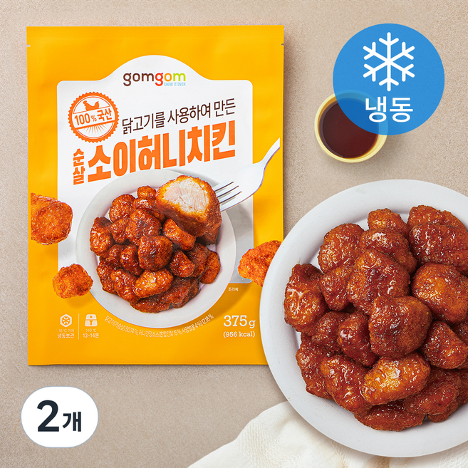 곰곰 순살 소이허니치킨 (냉동), 375g, 2개